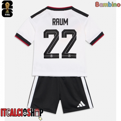 Germania David Raum #22 Prima Maglia Bambino Mondiali 2026 Manica Corta (+ Pantaloni corti)
